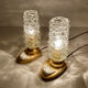 Pair of vintage table lamps, bubble glass, 70s