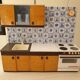 70s sheet metal doll kitchen