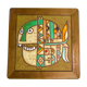 Roland zobel "the cyclade" frame ceramic plate enamelled fish