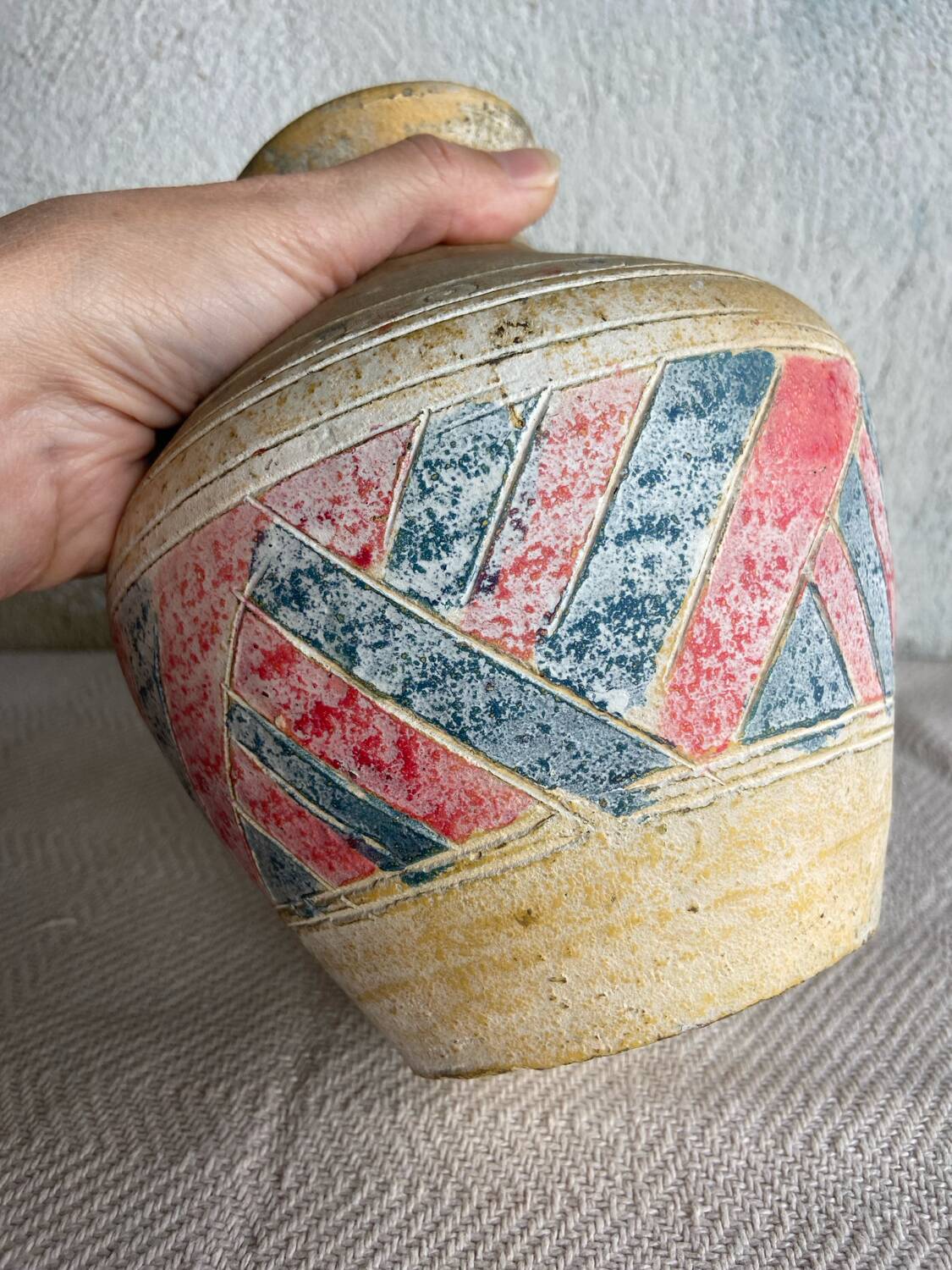 Colorful ethnic vase