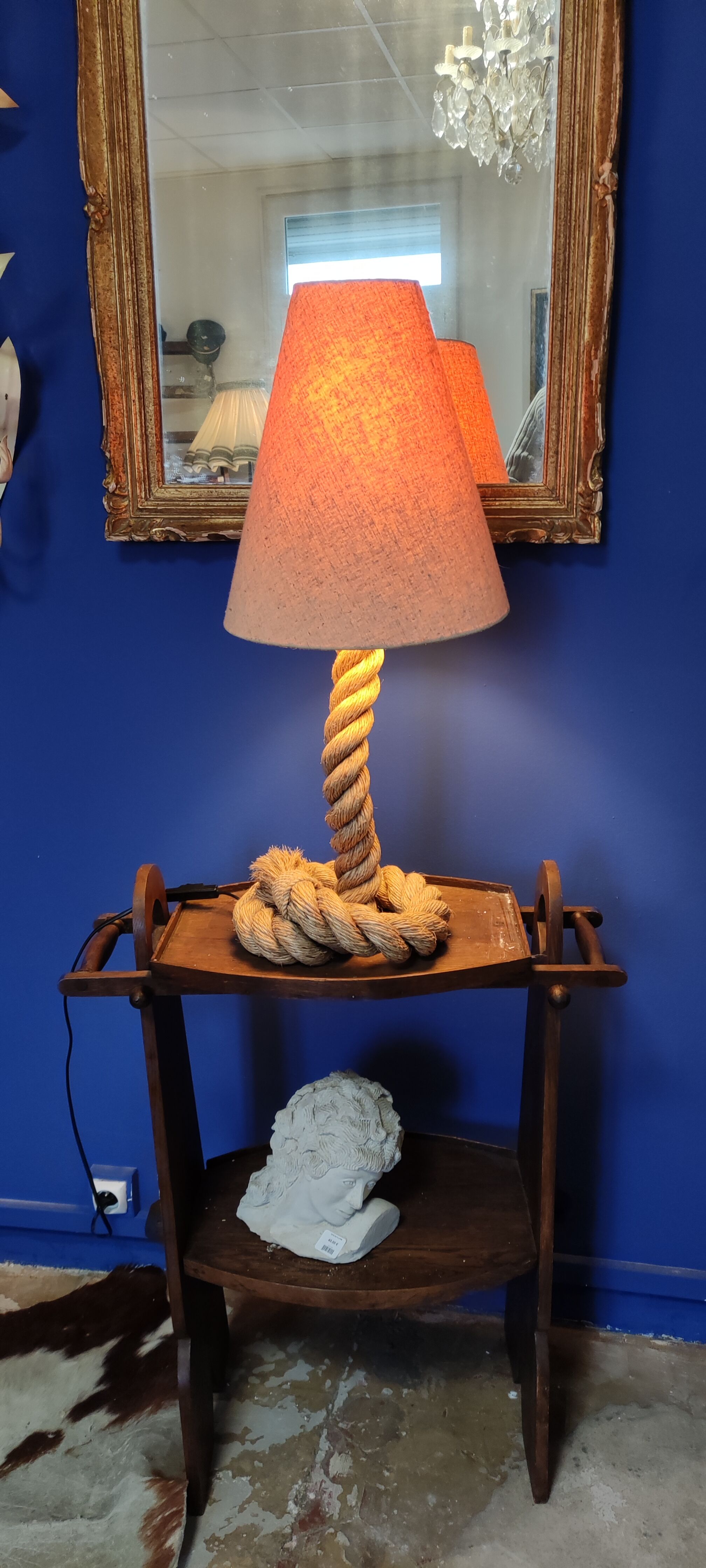 Lampe en corde année 60