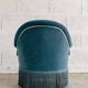 Fauteuil crapaud – Velours bleu
