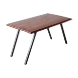 Solid wood coffee table and metal feet-1960