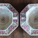 Face to face cups + saucers Sarreguemines Peking model