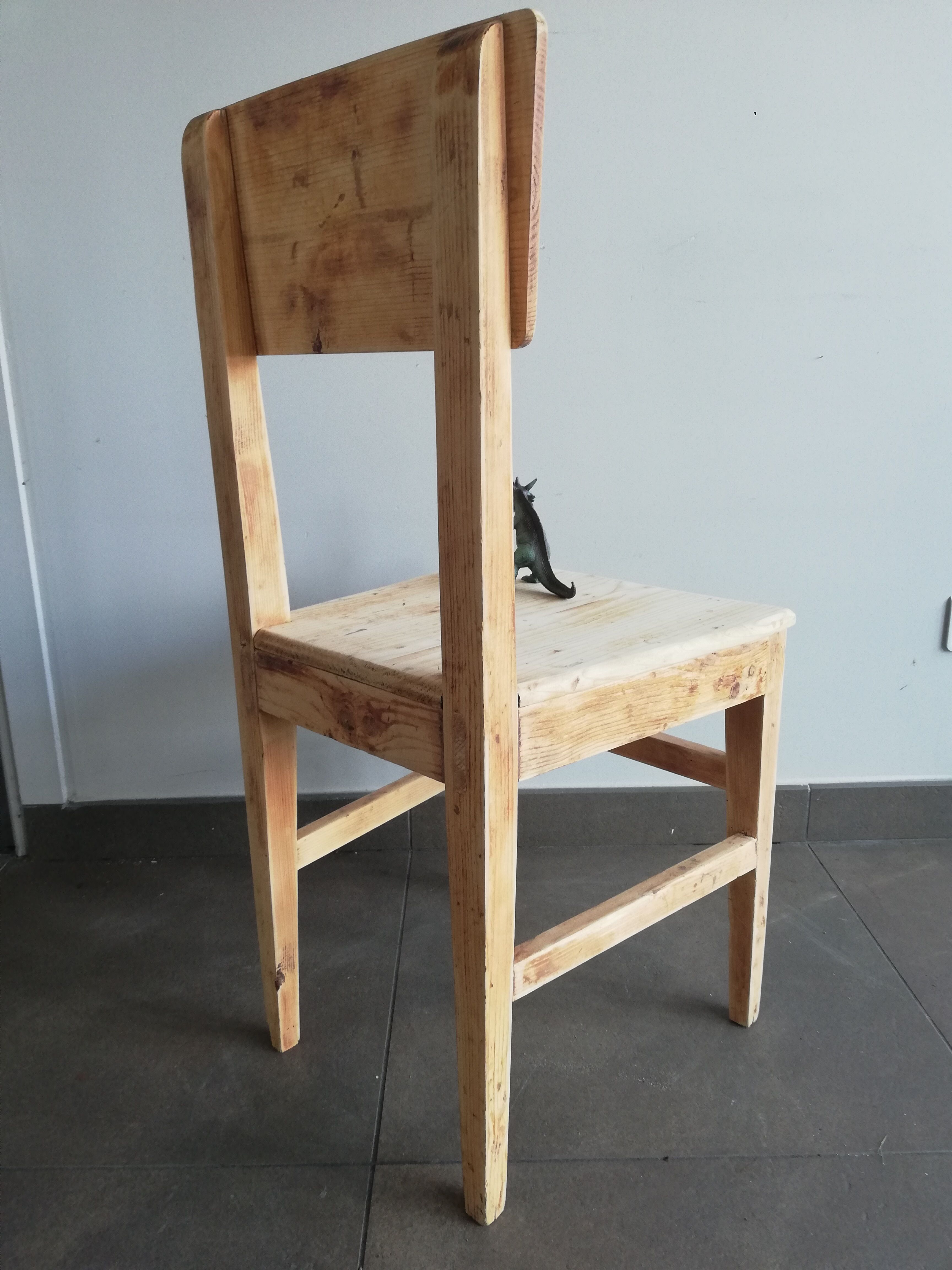 vintage wooden chair, 50s