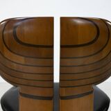 Mid-Century Modern Set of 6 Africa Chairs by Afra & Tobia Scarpa for Maxalto, 1970s