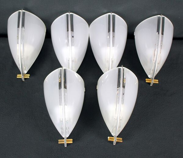 Six appliques Murano VeArt par Guismondi pour Artemide