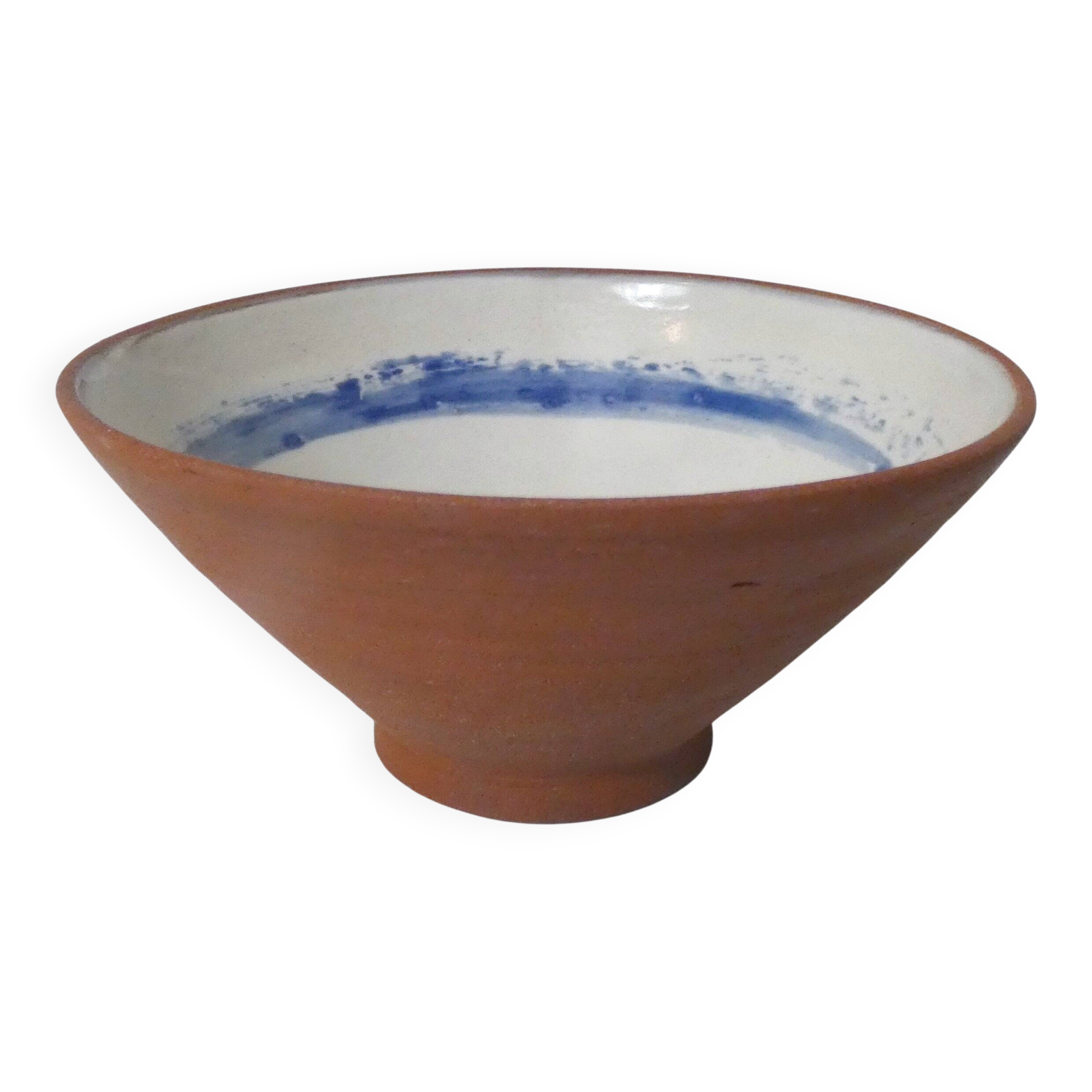 vintage ceramic bowl studio pottery Japandi wabi-sabi brutalist