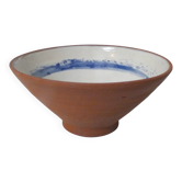 vintage ceramic bowl studio pottery Japandi wabi-sabi brutalist