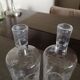 Duo of crystal perfume bottles late 19th early 20th century