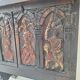 Arts of México Spanish colonial carved  painted console / sideboard, 1940s