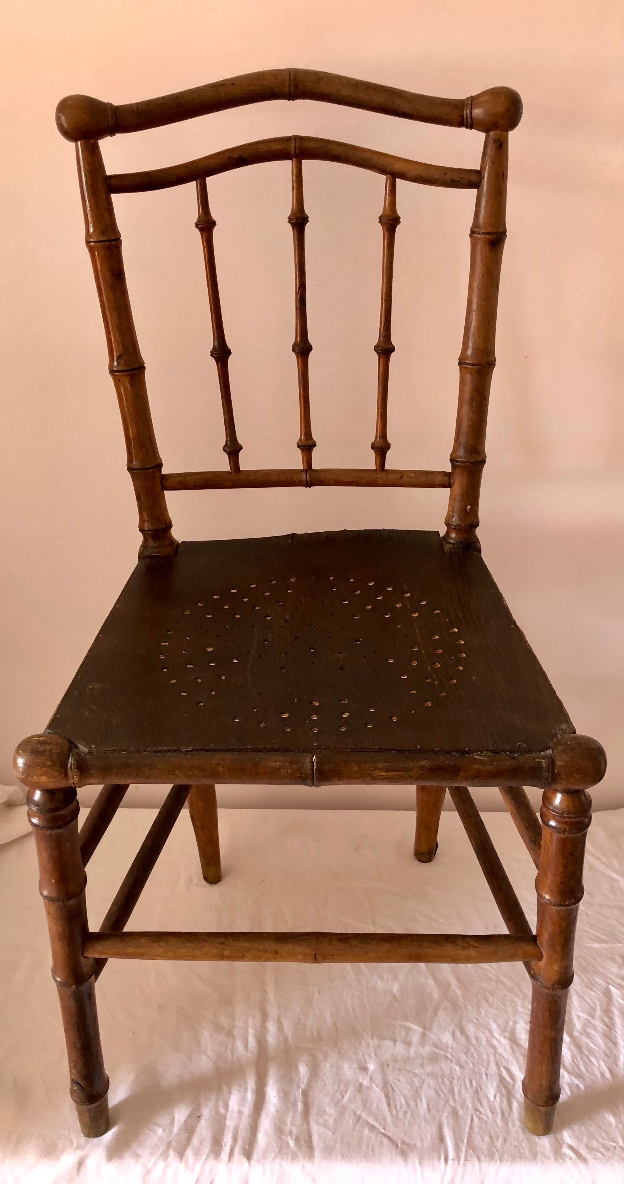 Vintage wooden and bamboo chairs