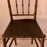 Vintage wooden and bamboo chairs