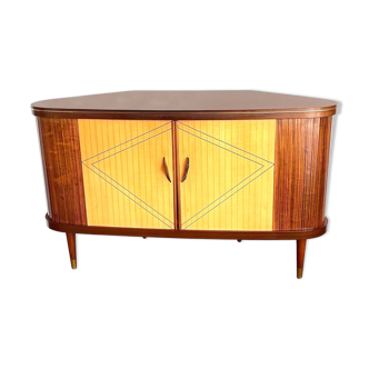 Sesame Bar multifunctional Dry Bar and Book Case with tambour doors