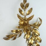 Hans koegl vintage florentine wall lamp sconce metal pioggia d'oro hollywood regency style