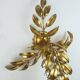 Hans koegl vintage florentine wall lamp sconce metal pioggia d'oro hollywood regency style
