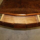 Art deco table in mahogany and elm magnifying glass circa 1930