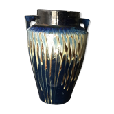 Vase en céramique vernissée à deux anses triangulaires