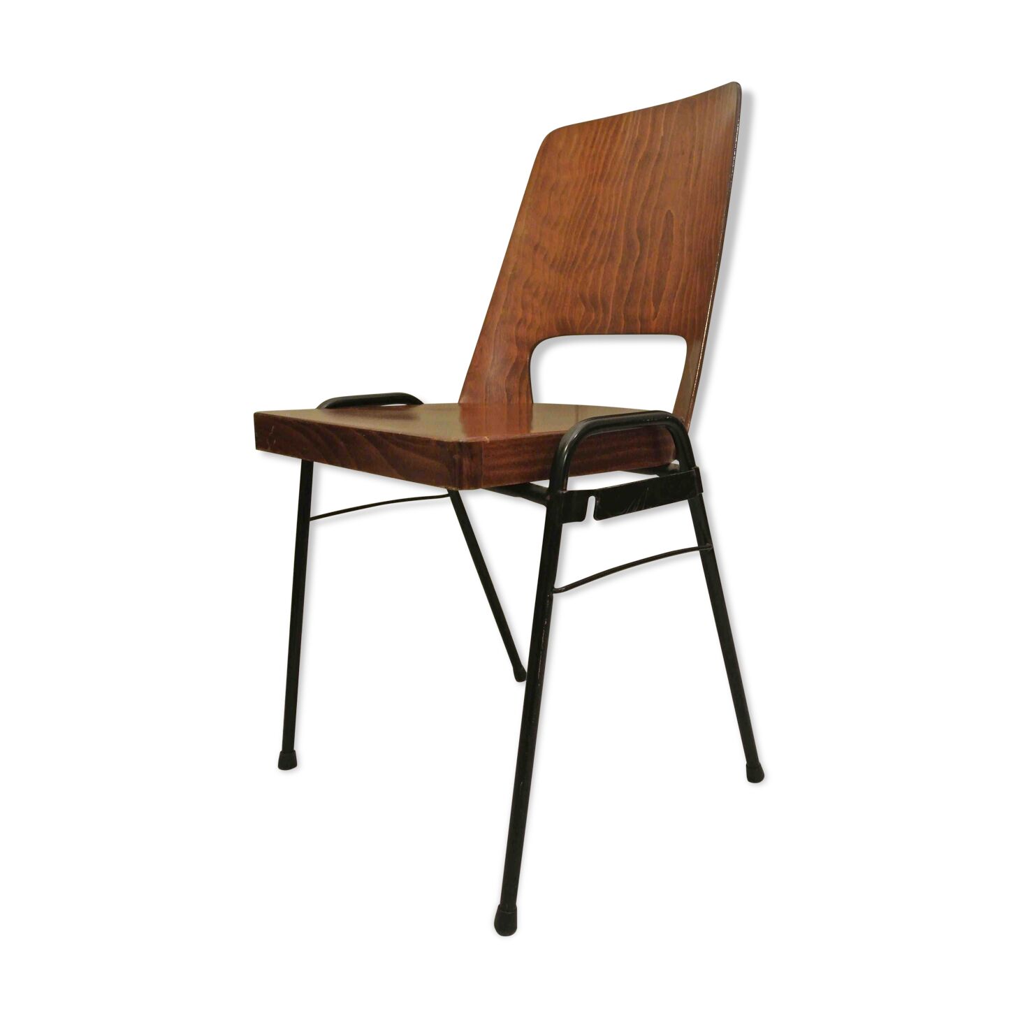 Chaise Baumann pieds métal