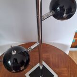 Lampe vintage noire et chrome eyeball Seylumiere modèle Hary
