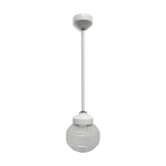 Lampe suspendue art déco avec abat-jour octogonal en verre dépoli