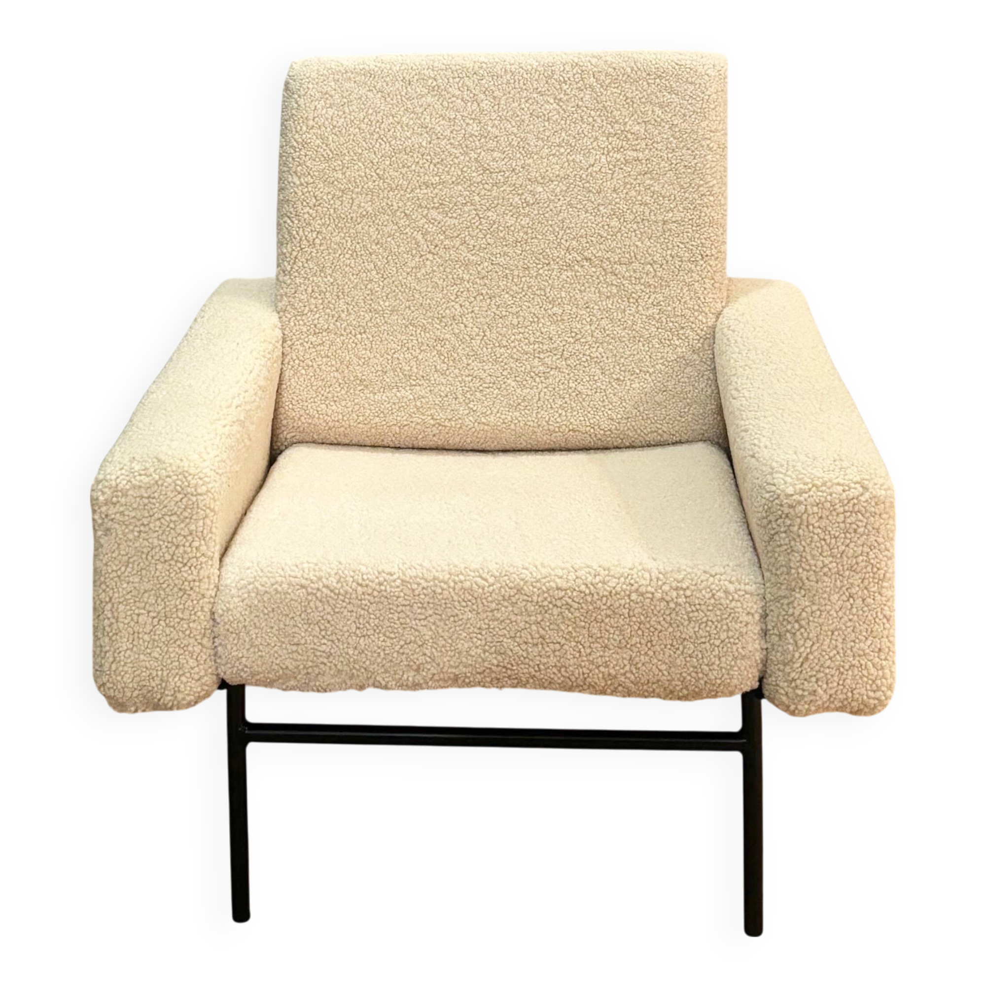 Set de 2 fauteuils Guariche édition Airborne retapissés