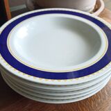 6 assiettes creuses à pâtes par Saturnia en porcelaine