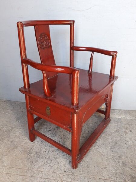 Chinese armchair / Asian solid wood 18th century
