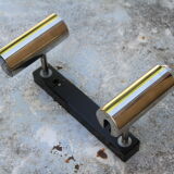 Wall sconce with two chrome lights from the 70s