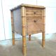 Faux bamboo wood bedside table