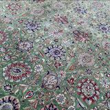 Large emerald Tabriz Persian rug 520x350 cm