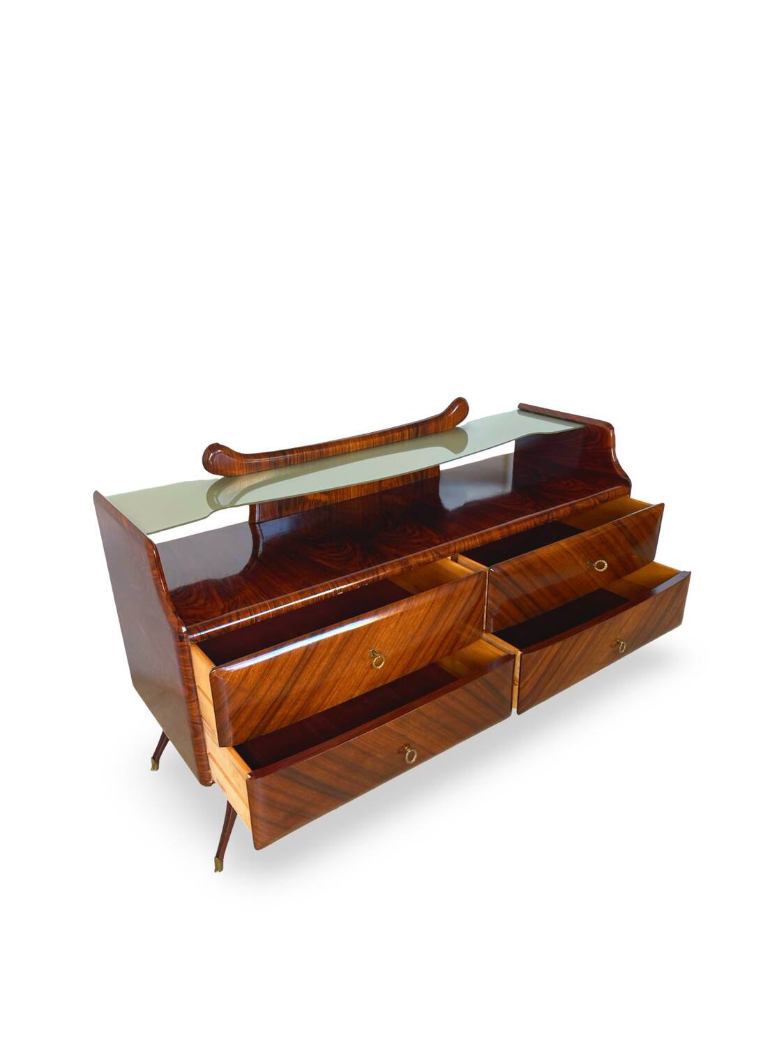 midcentury rosewood chest of drawers.