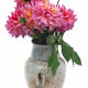 Enamelled sandstone vase