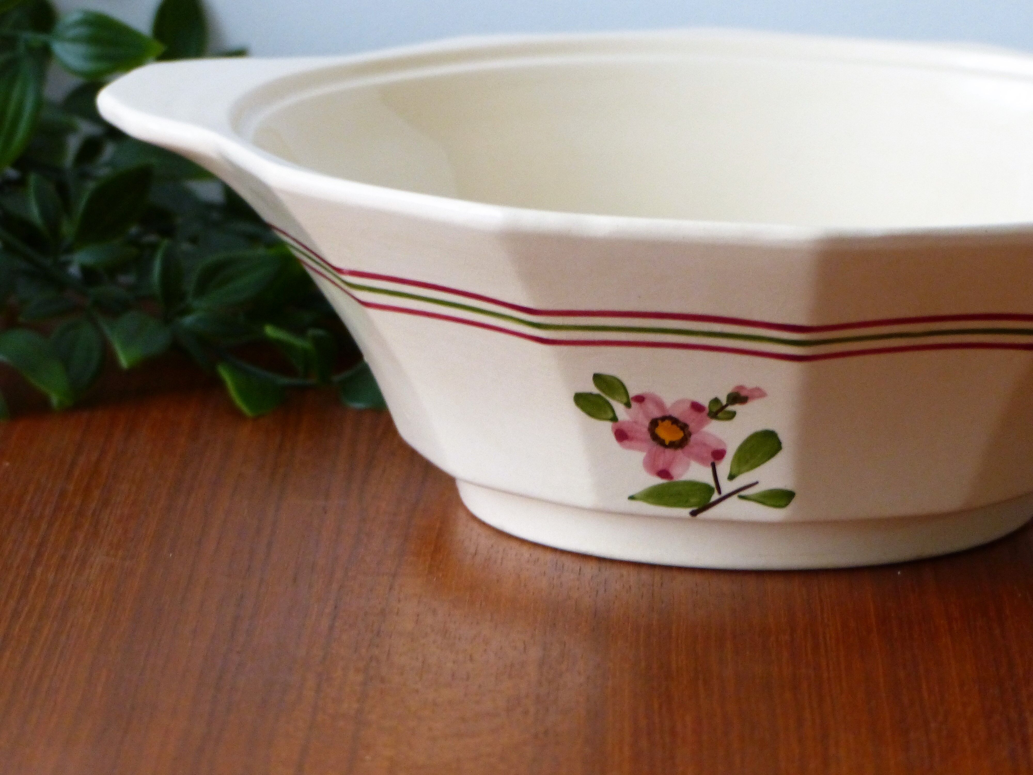 Flat salad bowl sarreguemines