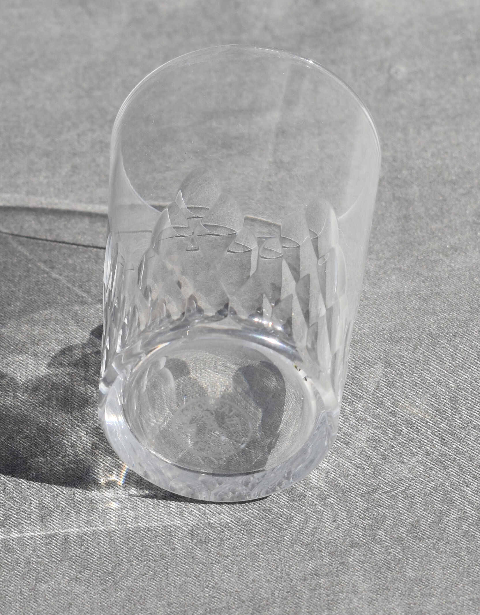 8 signed Baccarat cut crystal glasses richelieu model