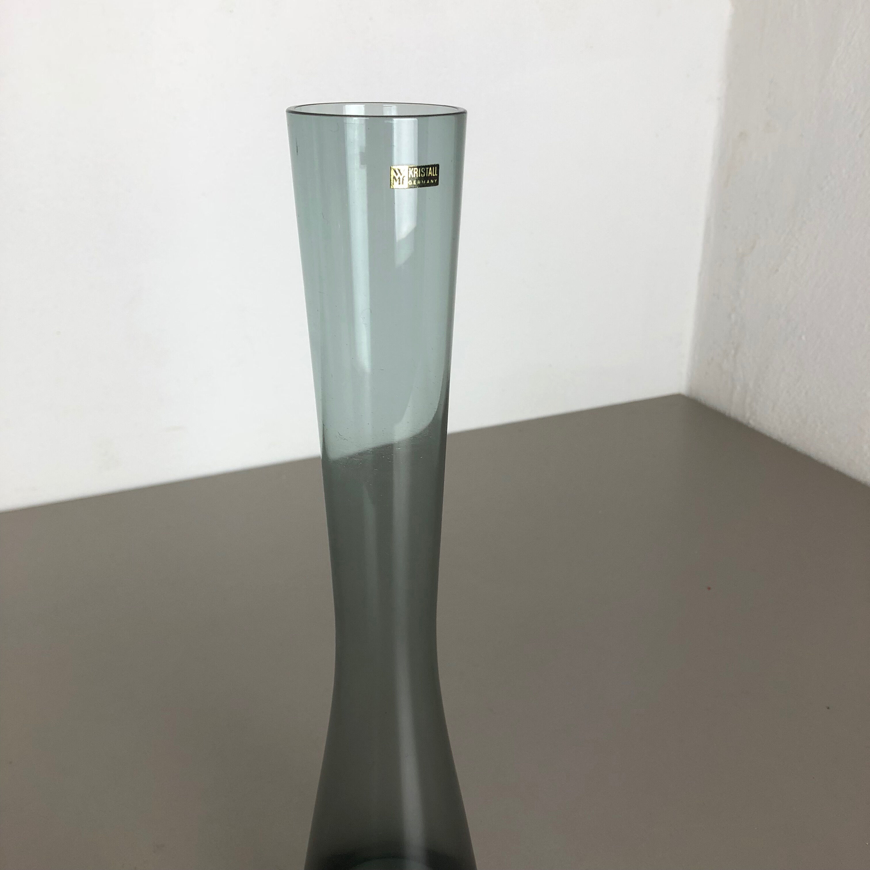 Large Vintage 1960s Turmalin Vase by Wilhelm Wagenfeld for WMF, Germany Bauhaus