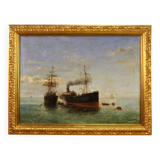Great Seascape Painting Signed And Dated 1895
