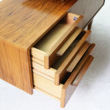 Large Mid-Century Modern Executive Desk with Sideboard by WK Möbel