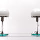 Paire de lampes Wilhelm Wagenfeld modèle Mt10 Bauhaus Allemagne 1980s