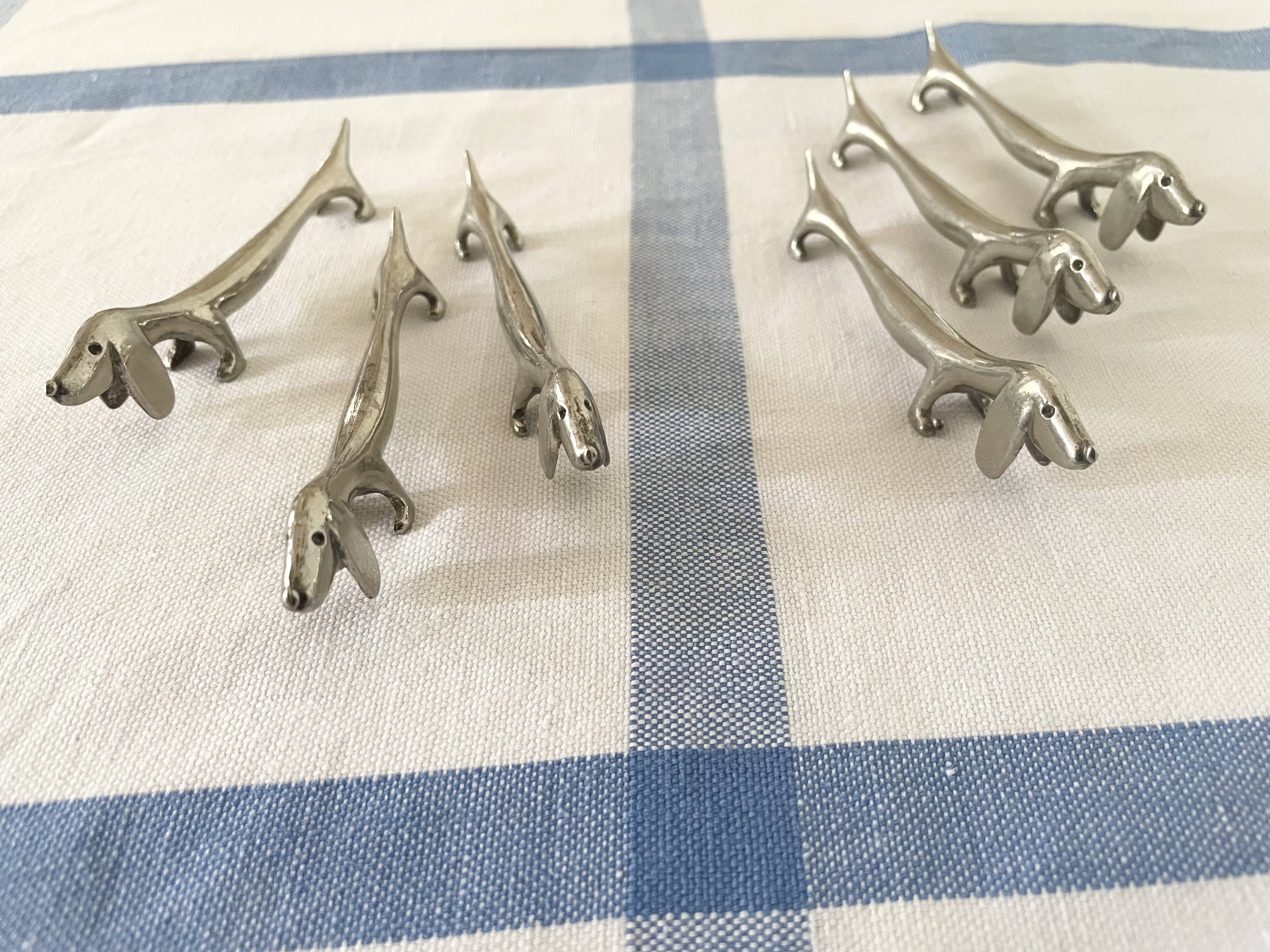 Knife holder dogs bassets metal