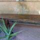 Pair of solid cherry wood farmhouse benches, 1950/60