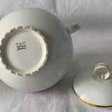 Service of 39 cups cups under pourer cups milk pot and sugar bernardaud porcelain Limoges