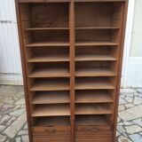 30s oak double curtain binder