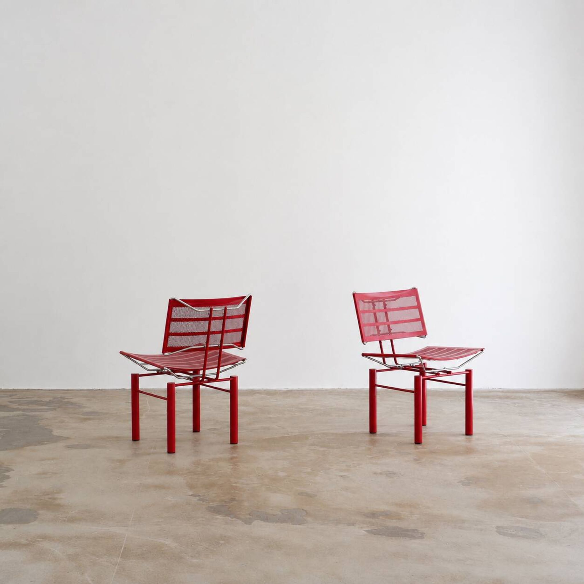 Ensemble de 4 chaises postmodernes '8600' en rouge par Hans Ulrich Bitsch pour Kusch & Co.