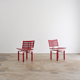 Set of 4 postmodern '8600' chairs in red by Hans Ulrich Bitsch for Kusch & Co.