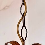 Old gilded metal chandelier circa 1960