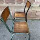 6 chaises école dépareillées industrielle école vintage collectivités Mullca