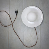 Lampe murale en céramique blanche vintage