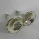 Set of 2 mercury candlesticks, circa 1900 (poor man's silver)
