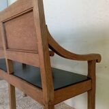 Early 20th-century solid oak bench